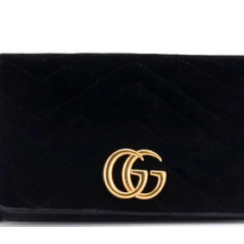 Gucci GG Marmont Chain Flap Bag Matelasse Velvet Mini - Picture 2 of 6